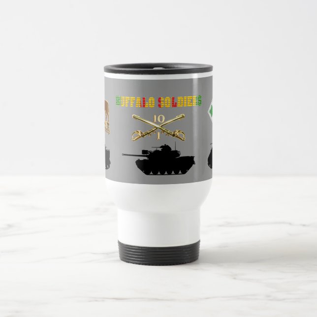 1/10th Kavallerie-Büffel-Soldatenafvs-Tasse Reisebecher (Mittel)
