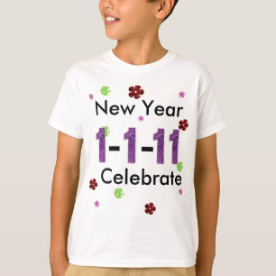 1-1-11 ENFANTS, NOUVELLE ANNÉE T-SHIRT