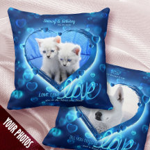 1+1 Foto Haustiere Liebe & Keepake, blaues Neonher
