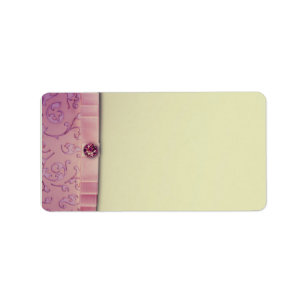 1,25"x2,75" Adress-Amethyst-Juwel geprägt Adressaufkleber