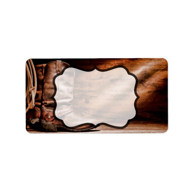 1.25"x2.75" Business-Mailing-Adressen Label Cowboy Adressaufkleber (Vorne)