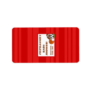 1,25"x2,75" Hershey's Miniatur Alle Star Red Adressaufkleber