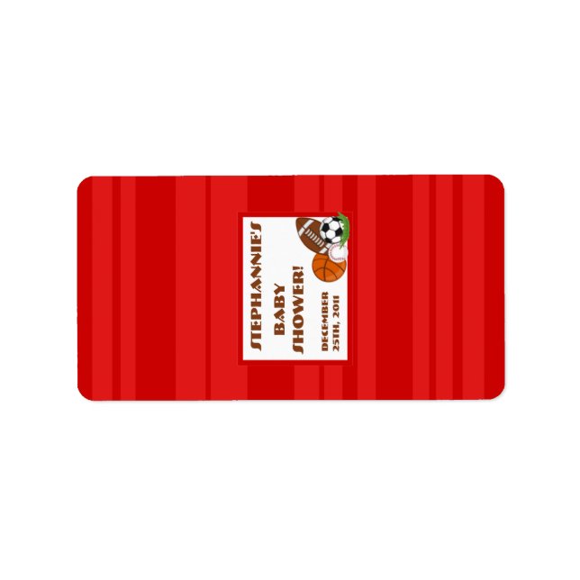 1,25"x2,75" Hershey's Miniatur Alle Star Red Adressaufkleber (Vorne)