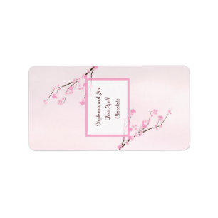 1,25"x2,75" Hersheys Miniatur Rosa Kirschblossom Adressaufkleber