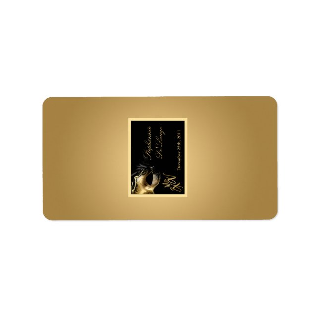 1,25"x2,75" Hershey's Miniature Mis XV Gold Adressaufkleber (Vorne)