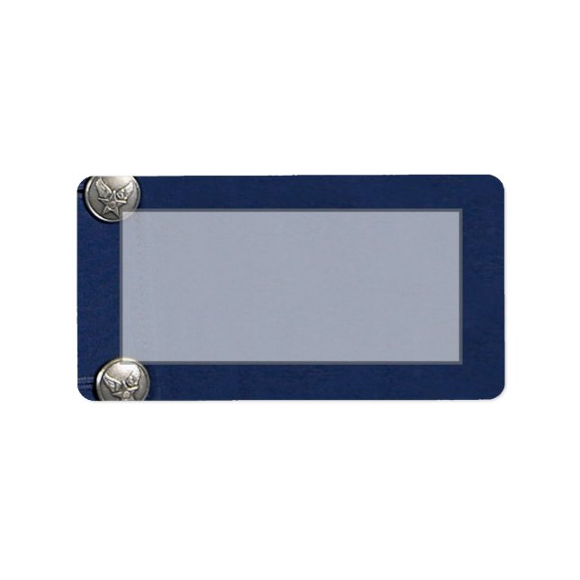 1.25"x2.75" Mailing Address Air Force Class A Unif Adressaufkleber (Vorne)