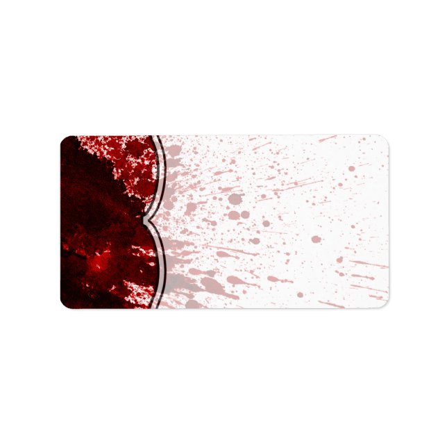 1.25"x2.75" Mailing Address Blood Spritzer Vampire Adressaufkleber (Vorne)