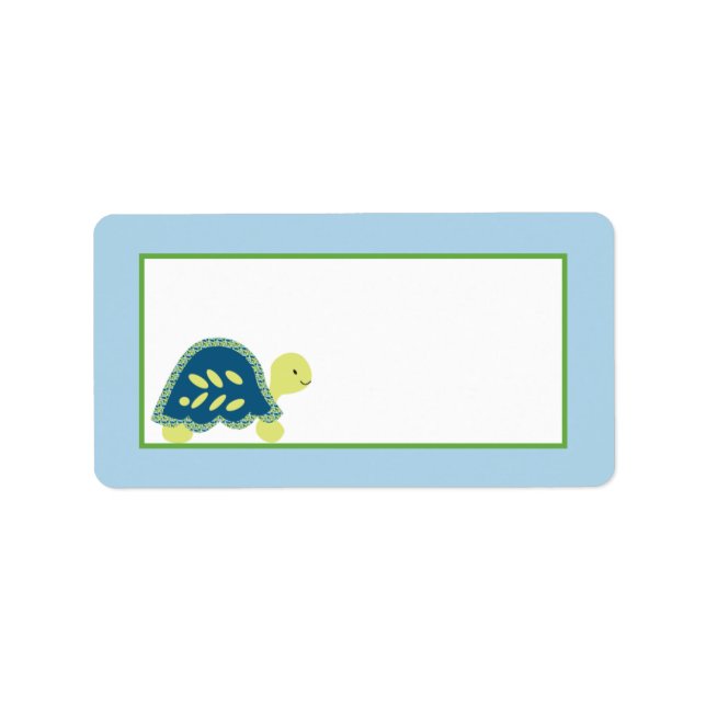 1.25"x2.75" Mailing-Adresse Blaumeerschildkröten Adressaufkleber (Vorne)