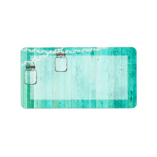 1.25"x2.75" Mailing-Adresse Mason Jar String Light Adressaufkleber