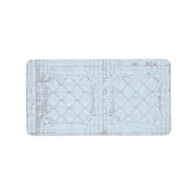 1.25"x2.75" Mailing-Adresse Rustikale Zinn-Panel-V Adressaufkleber (Vorne)