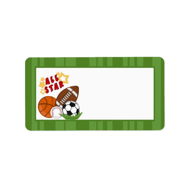 1.25"x2.75" Mailingadresse All-Star Green Adressaufkleber (Vorne)