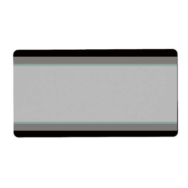 1.25"x2.75" Mailingadresse Aquamarin & schwarz Dam (Vorne)