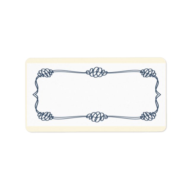 1.25"x2.75" Mailingadresse Navy Nautical Knot Anc Adressaufkleber (Vorne)