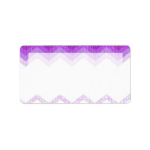 1.25"x2.75" Mailingadresse Ombre Lila Zickzack Adressaufkleber