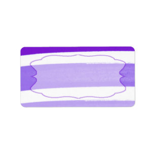 1.25"x2.75" Mailingadresse Ombre Stripe Lila Adressaufkleber