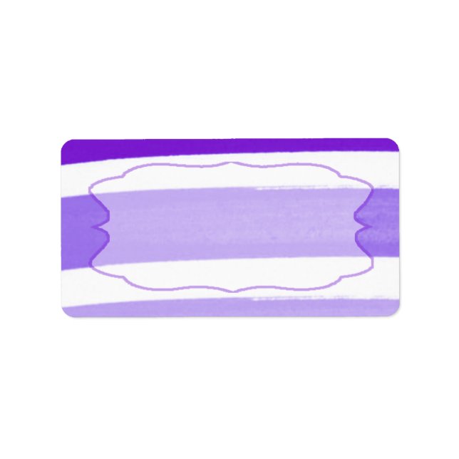 1.25"x2.75" Mailingadresse Ombre Stripe Lila Adressaufkleber (Vorne)