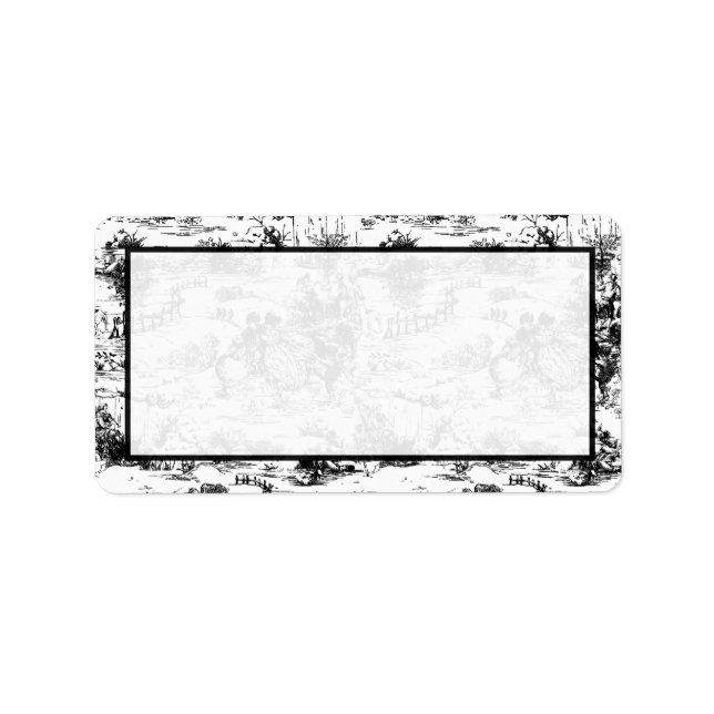 1.25"x2.75" Mailingadresse Schwarz/Weiß Adressaufkleber (Vorne)