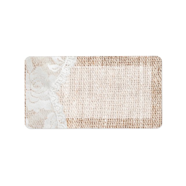 1.25"x2.75" Postadresse Country Lace Handkerch Adressaufkleber (Vorne)
