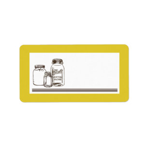 1.25"x2.75" Postadresse Mason Jar Country Rust Adressaufkleber