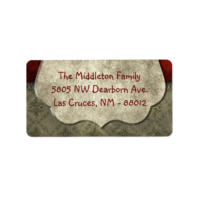 1.25"x2.75" Weihnachts-XMAS-Mailingadresse-Etikett Adressaufkleber (Vorne)