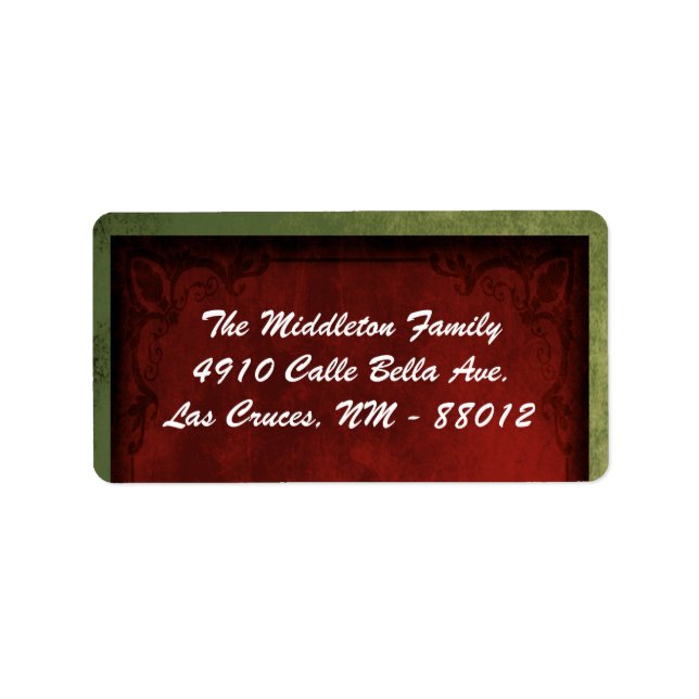 1.25"x2.75" Weihnachts-XMAS-Mailingadresse-Etikett Adressaufkleber (Vorne)