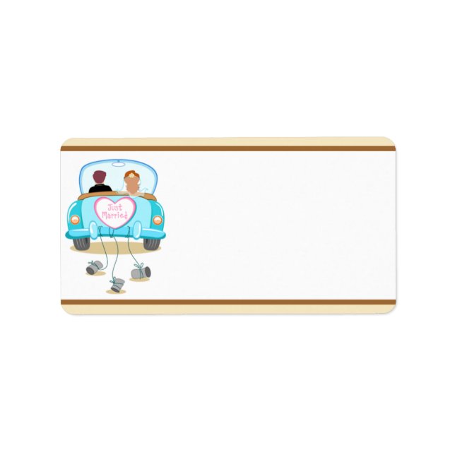 1,25" x 2,75" Mailing-Adresse got nur Verheiratet  Adressaufkleber (Vorne)