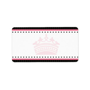 1,25" x 2,75" Postadresse Damask/Streifen rosa Adressaufkleber