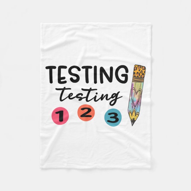 1 2 3 Shirt-Testkoordinator Lehrer Fleecedecke (Vorderseite)
