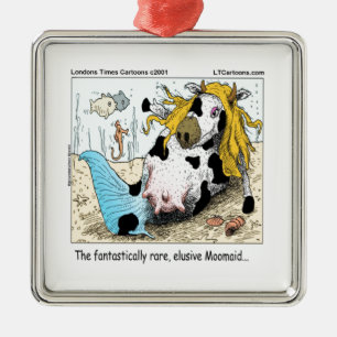 1/2 Kuh 1/2 Meerjungfrau Moomaid Lustig Ornament Aus Metall