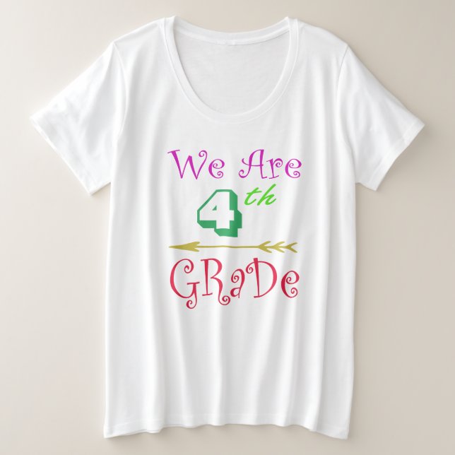 1. 3. 4. Klasse Squad Lehrer Student Große Größe T-Shirt (Design vorne)