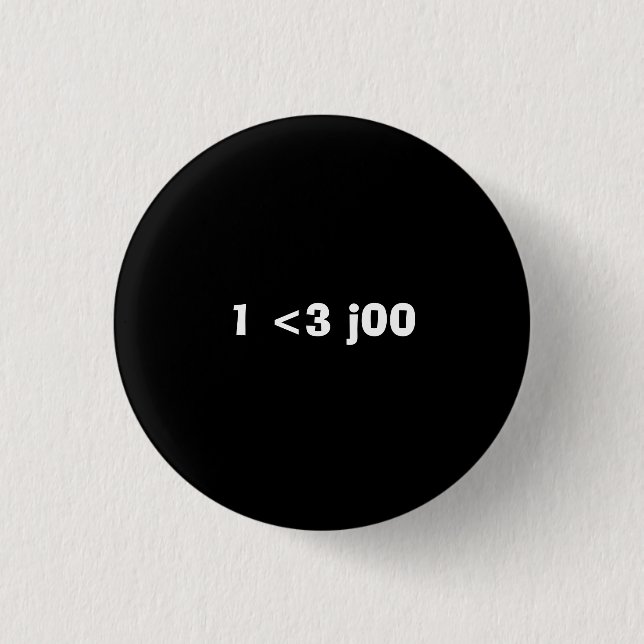 1 <3 j00 button (Vorderseite)