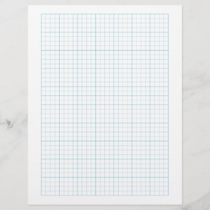 1/4 Zoll Graph Paper (4 Quadrate pro Zoll) - Blau Briefbogen