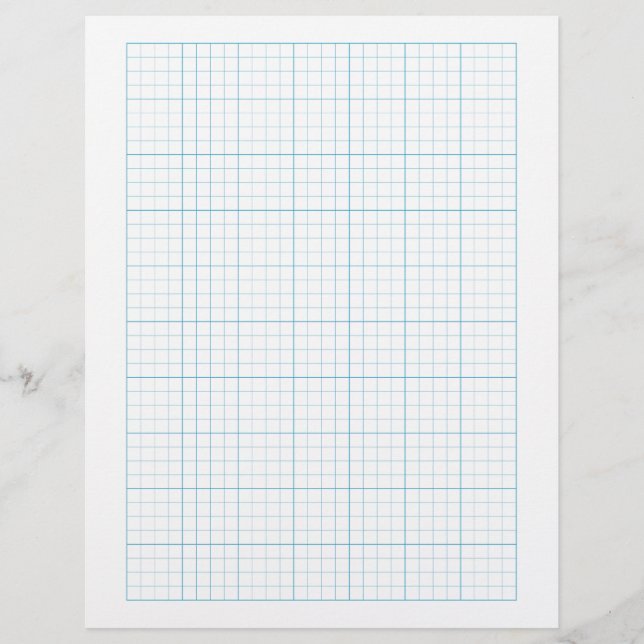 1/4 Zoll Graph Paper (4 Quadrate pro Zoll) - Blau Briefbogen (Vorderseite)