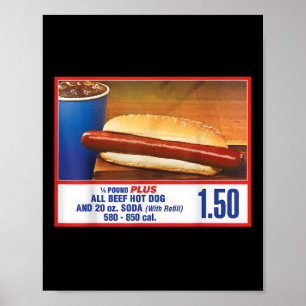 $1,50 Food Court Hot Dog und Soda Combo Poster