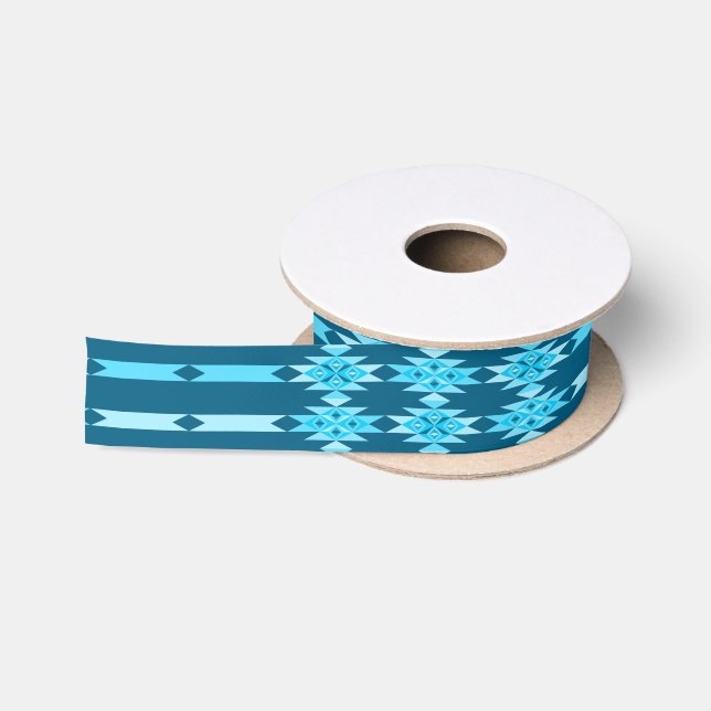 1,5 Inch Wüstendiamanten auf Ocean Blue Satinband (Spule)