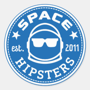 1,5" Raum-Hipster-Logo-Aufkleber Runder Aufkleber