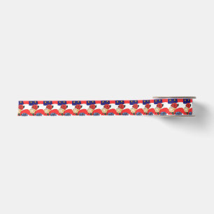 1,5 Zoll Satin Ribbon Roll-U.S.A. Rot/Weiß & Blau Satinband