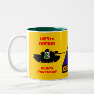 1/69th Rüstungs-schwarze Panther-schwarze Zweifarbige Tasse