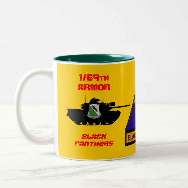 1/69th Rüstungs-schwarze Panther-schwarze Zweifarbige Tasse (Links)