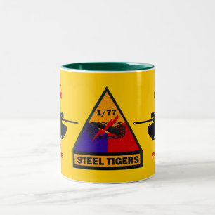 1/77th Rüstungs-schwarze Panther-Stahltiger-Tasse Zweifarbige Tasse