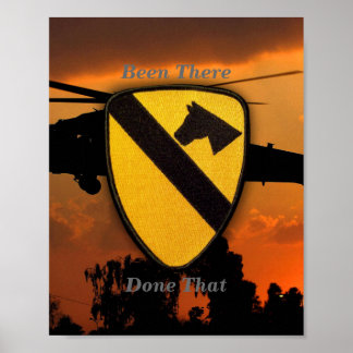 1. 7. Cavalry Air Cav Vietnam Nam War Patch Poster