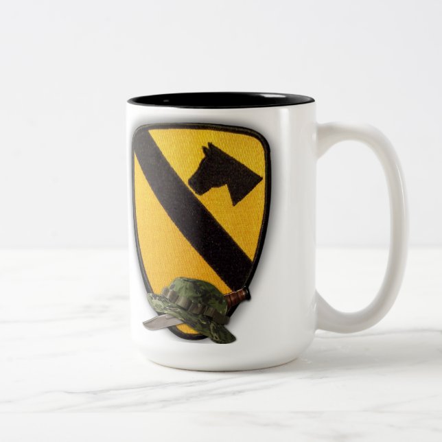 1. 7. Luftkastanienrudel Rekrutierung Veteranen Zweifarbige Tasse (Rechts)