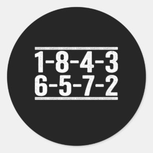 1-8-4-3-6-5-7-2 Bestellen Sie Big Block Race Car G Runder Aufkleber