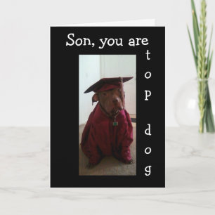 #1 Absolvent in unserer Familie Sohn Karte