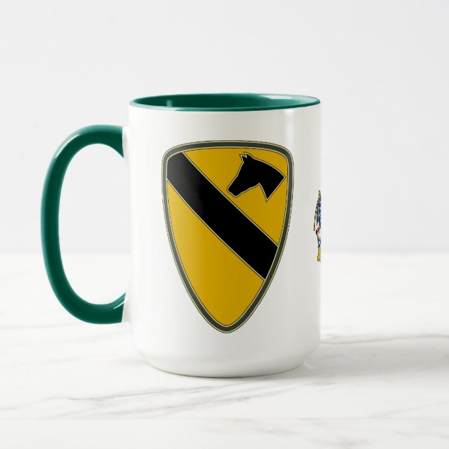 1. Abzeichen zur Identifikation von Kavallerie-Kam Tasse (Links)