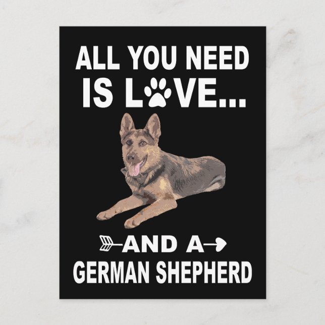 1 Alles was du brauchst ist Liebe und ein deutsche Postkarte (Vorderseite)