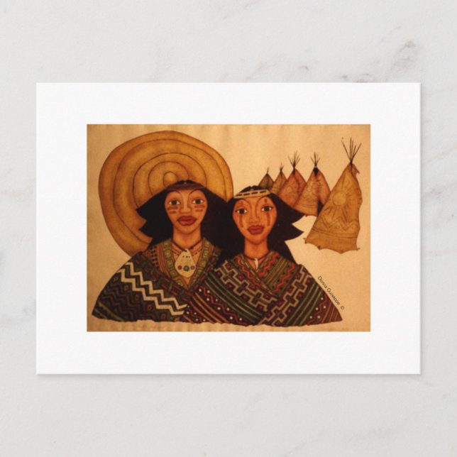 1 Amerikanische Ureinwohner Postkarte (Vorderseite)