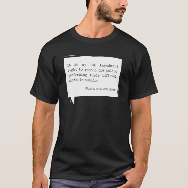 1. Änderung des Rechts auf Aufzeichnung der Polize T-Shirt (Vorderseite)