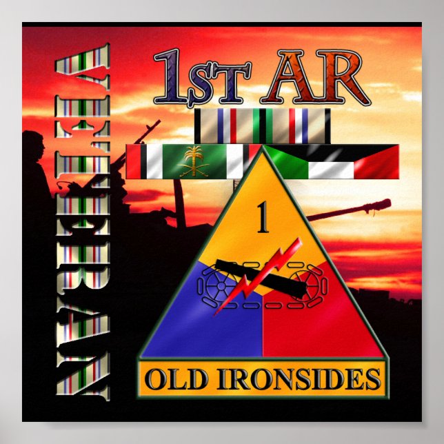 1. Armored Division Desert Storm Veteran Poster (Vorne)