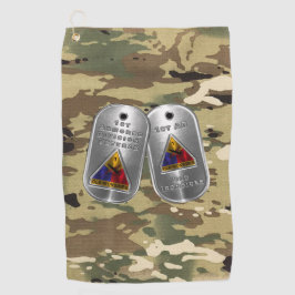 1. Armored Division Golf Towel Golfhandtuch